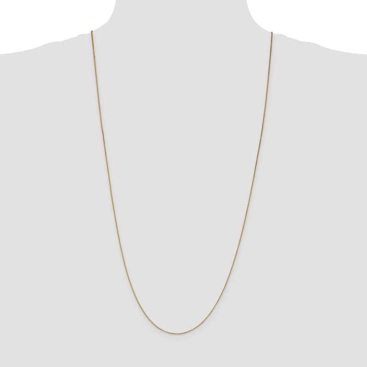 14k Yellow Gold 0.70mm Polish Solid Box Chain