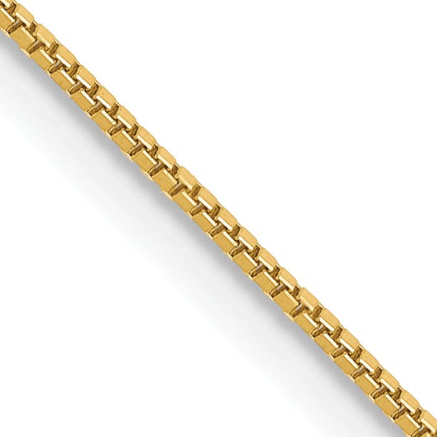 14k Yellow Gold 0.70mm Polish Solid Box Chain