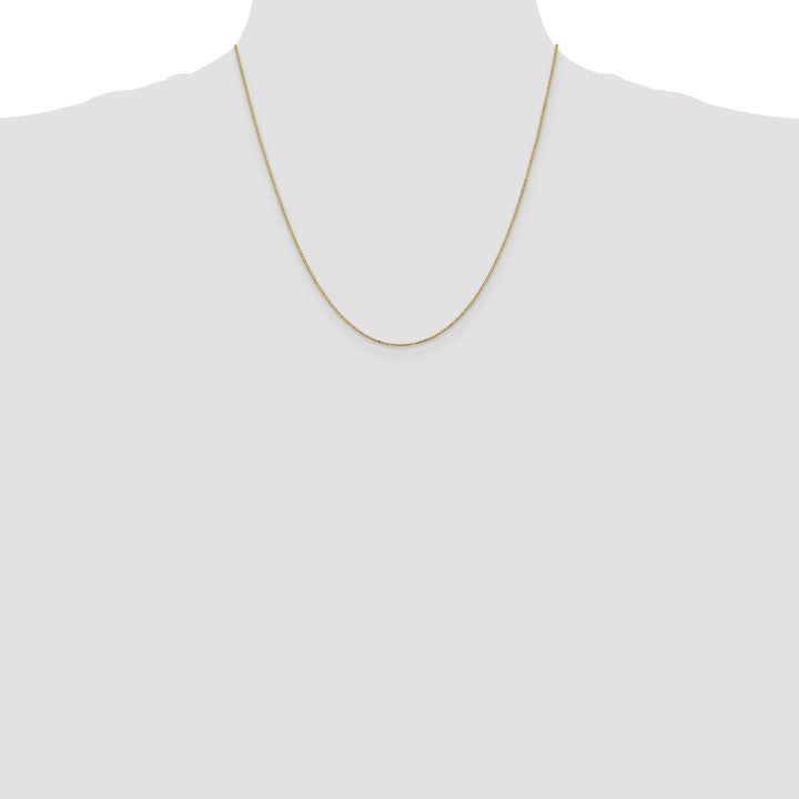 14k Yellow Gold 0.90mm Polish Solid Box Chain