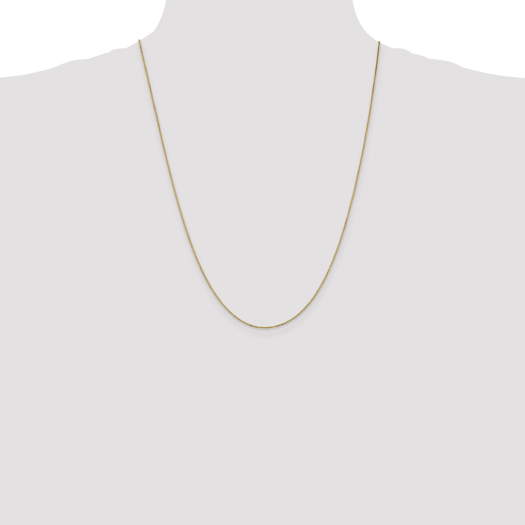 14k Yellow Gold 0.90mm Polish Solid Box Chain