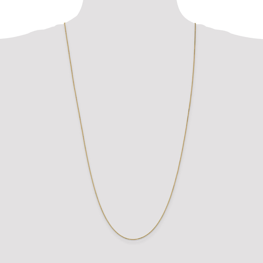 14k Yellow Gold 0.90mm Polish Solid Box Chain