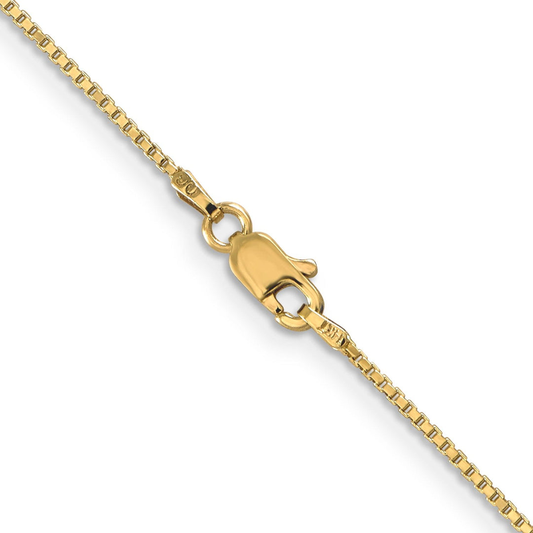 14k Yellow Gold 1.00mm Polish Solid Box Chain