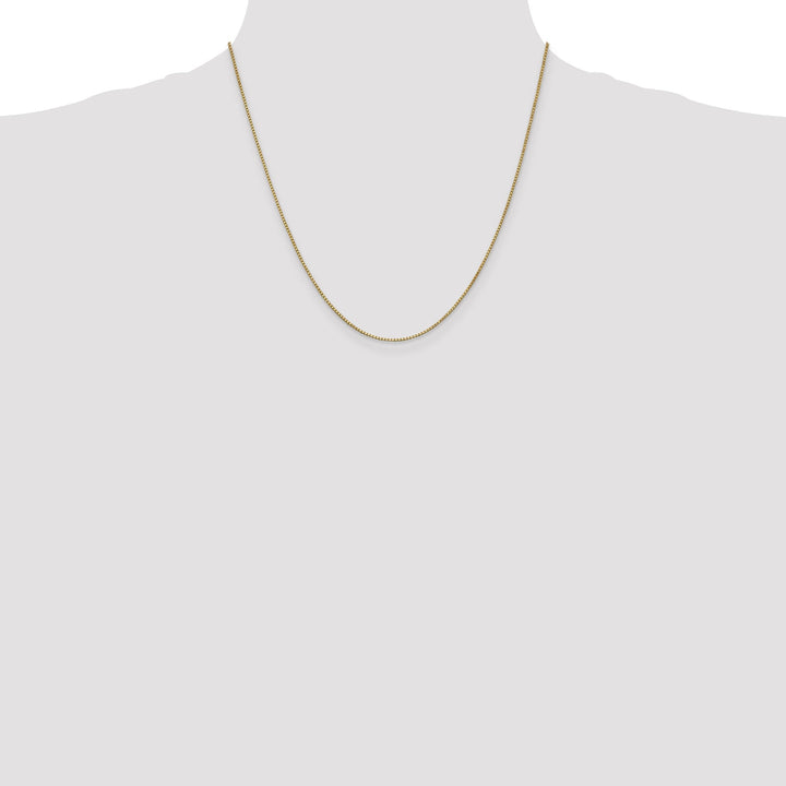 14k Yellow Gold 1.00mm Polish Solid Box Chain