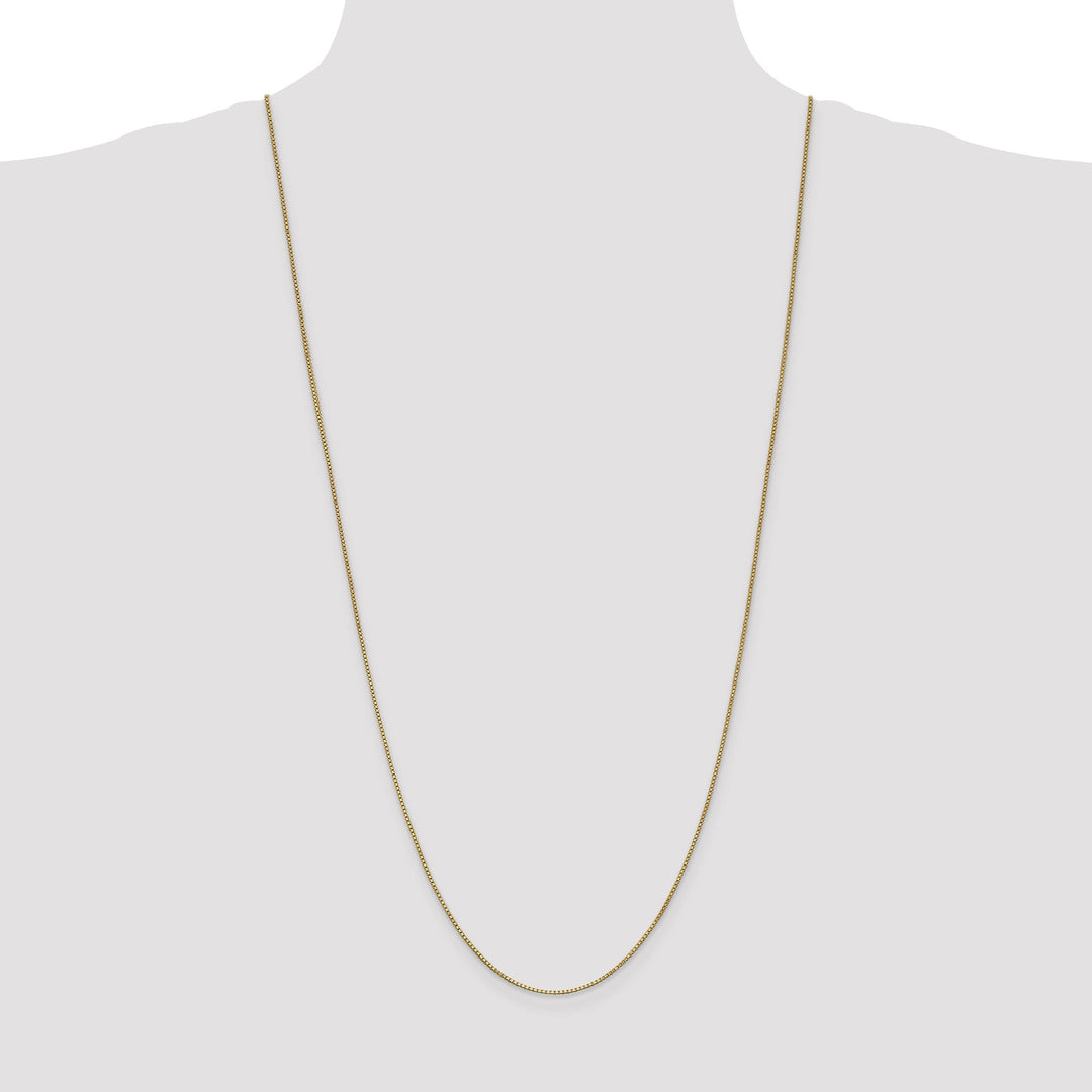 14k Yellow Gold 1.00mm Polish Solid Box Chain