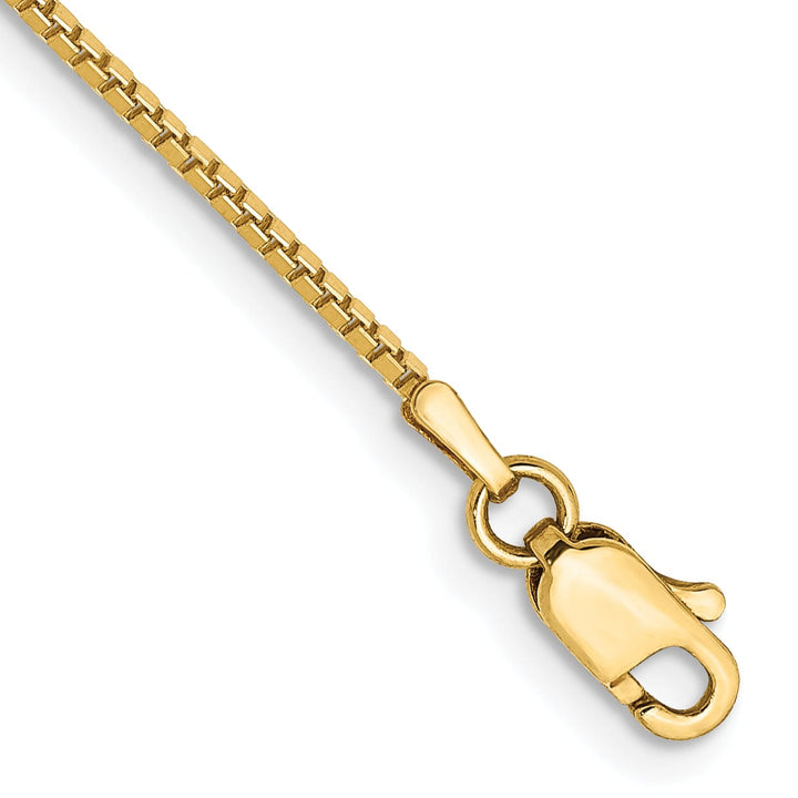 14k Yellow Gold 1.00mm Polish Solid Box Chain