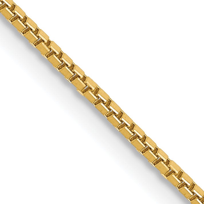 14k Yellow Gold 1.00mm Polish Solid Box Chain