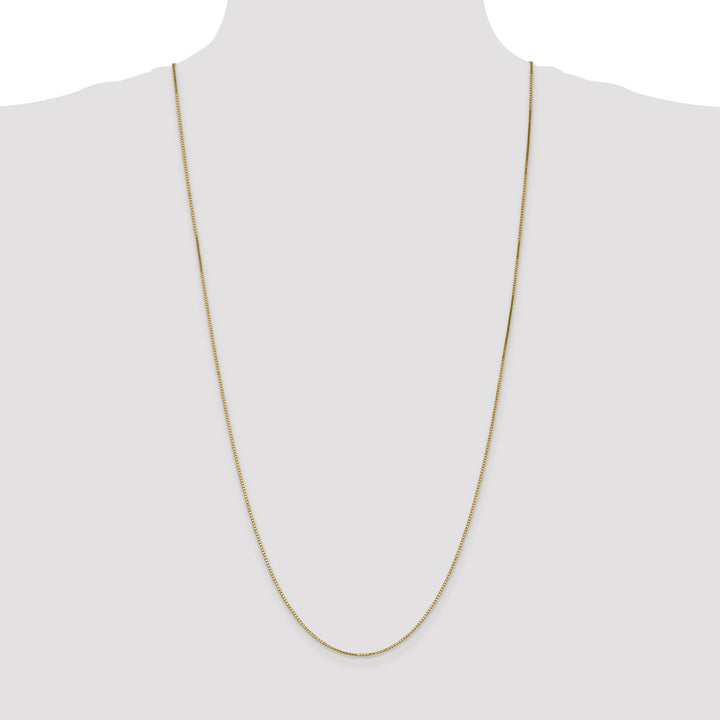 14k Yellow Gold 1.10mm Polish Solid Box Chain