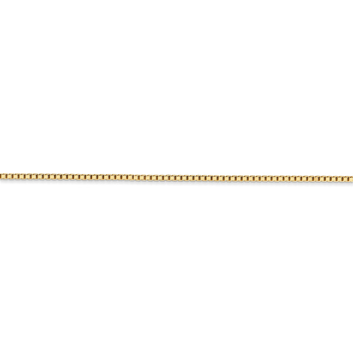 14k Yellow Gold 1.30mm Polish Solid Box Chain