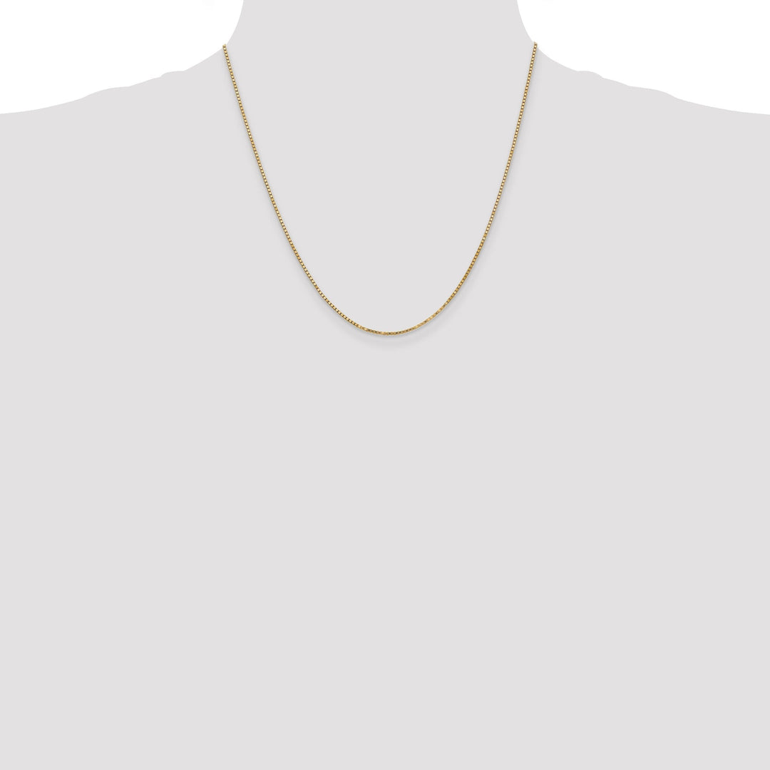 14k Yellow Gold 1.30mm Polish Solid Box Chain