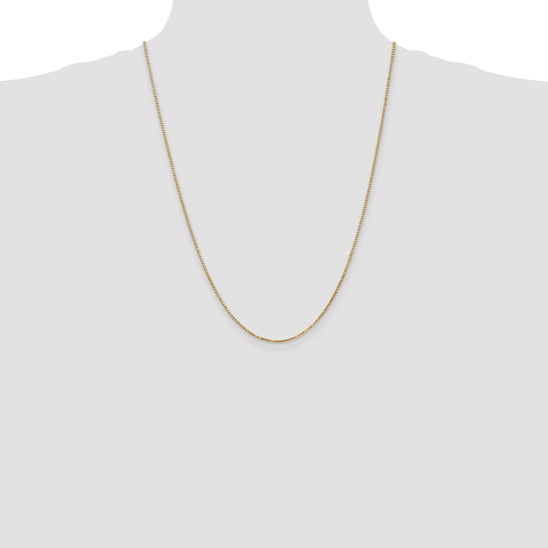 14k Yellow Gold 1.30mm Polish Solid Box Chain