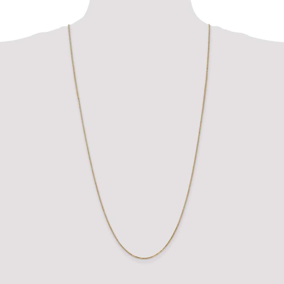 14k Yellow Gold 1.30mm Polish Solid Box Chain