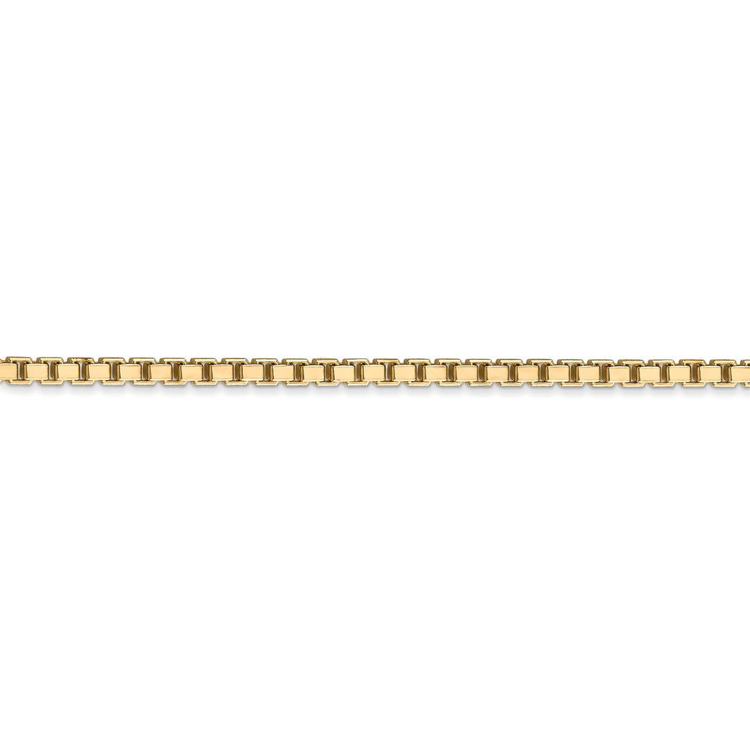 14k Yellow Gold 2.50mm Polish Solid Box Chain