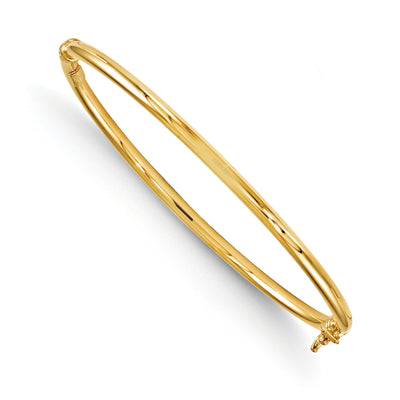 14K Yellow Gold Polished Hinged Bangle at $ 479.4 only from Jewelryshopping.com