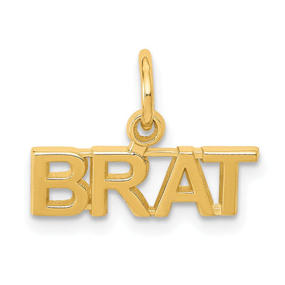 14k Yellow Gold Polished Brat Charm Pendant at $ 57.19 only from Jewelryshopping.com