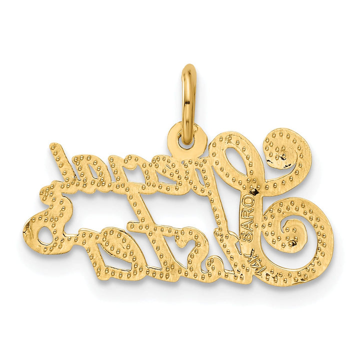 14k Yellow Gold Special Sister Charm Pendant