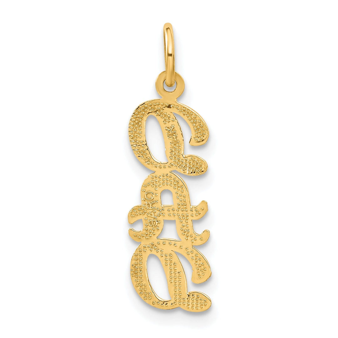 14k Yellow Gold Dad Charm Pendant