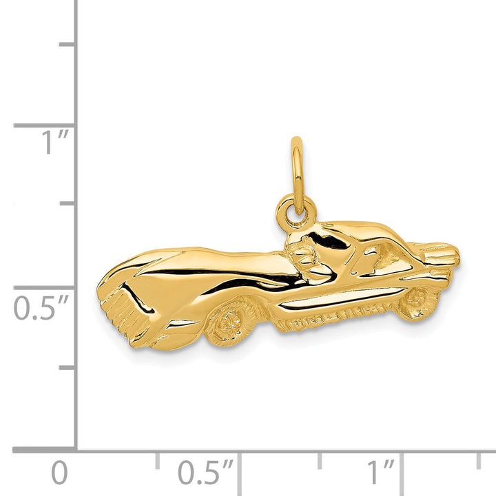 14k Yellow Gold Sports Car Charm