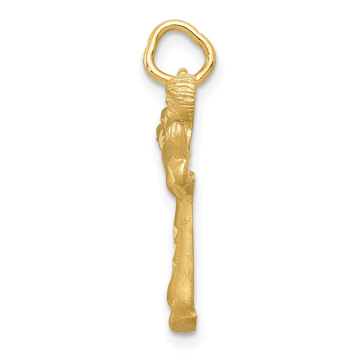 14k Yellow Gold Male Karate Charm Pendant