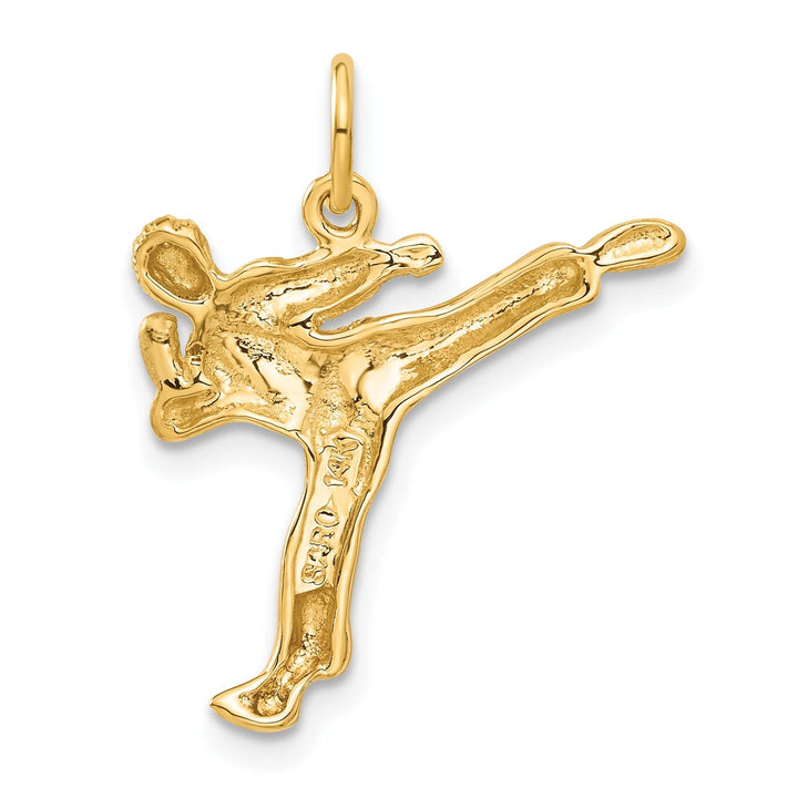 14k Yellow Gold Male Karate Charm Pendant