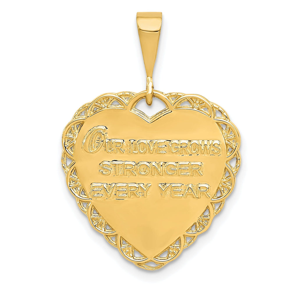 14k Yellow Gold 25th Anniversary Charm