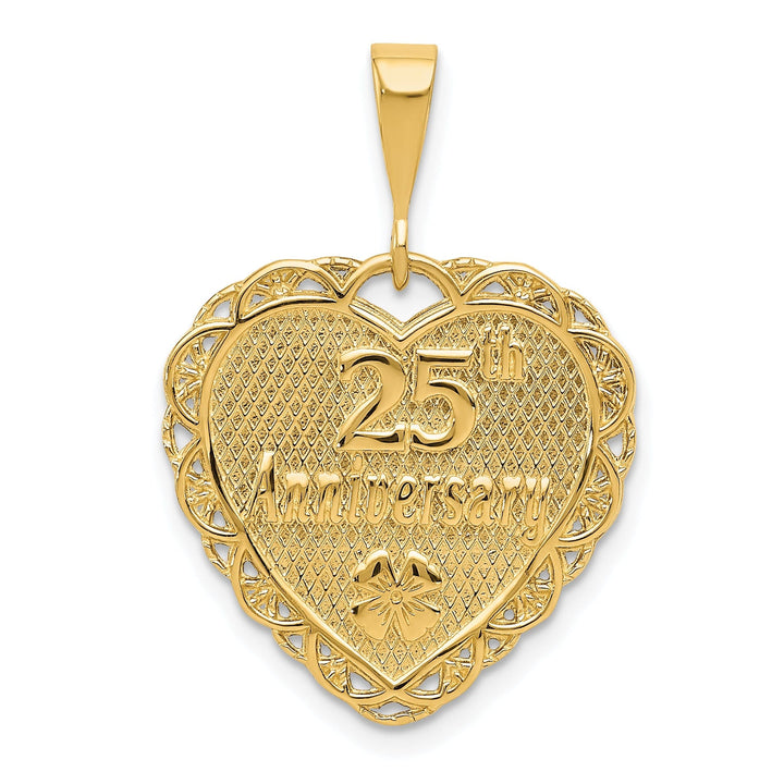 14k Yellow Gold 25th Anniversary Charm