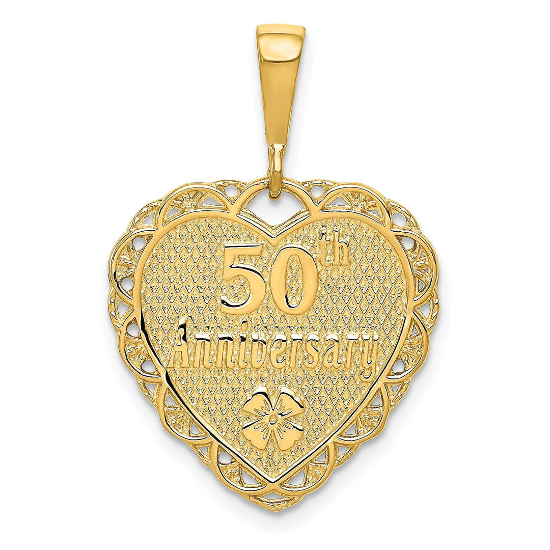 14k Yellow Gold 50th Anniversary Charm