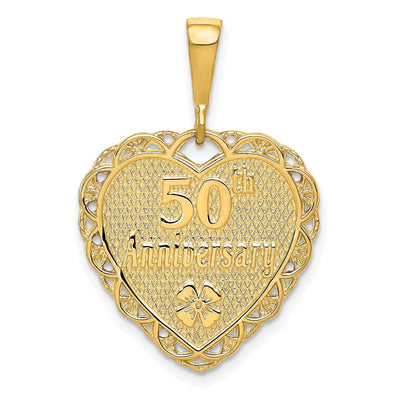 14k Yellow Gold 50th Anniversary Charm at $ 251.45 only from Jewelryshopping.com