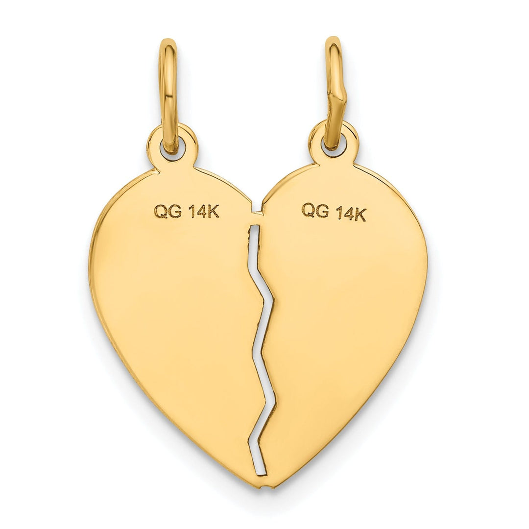 14k Yellow Gold Best Sister Break-apart Charm