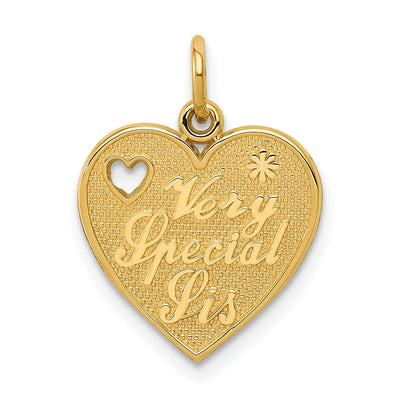 14k Yellow Gold Very Special Sister Charm at $ 117.93 only from Jewelryshopping.com