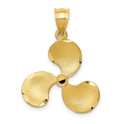 14k Yellow Gold Solid Men's Propeller Pendant at $ 180.59 only from Jewelryshopping.com