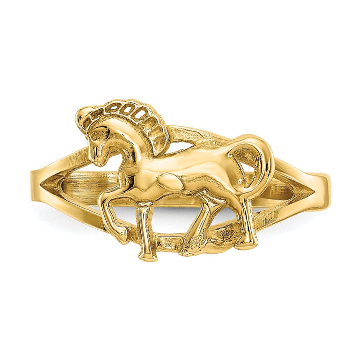 14k Yellow Gold Polished Horse Children's Ring