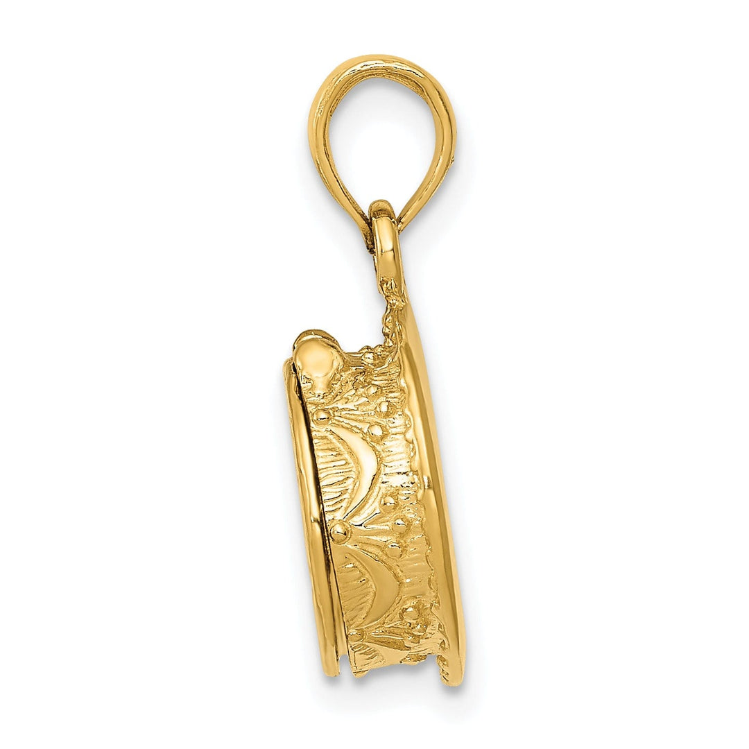 14k Yellow Gold Birthday Cake Candle Pendant.