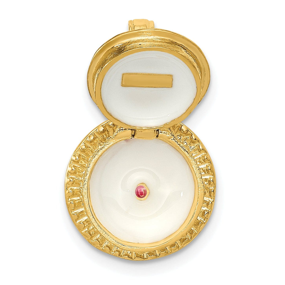 14k Yellow Gold Birthday Cake Candle Pendant.