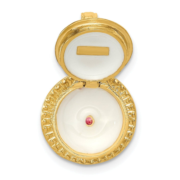 14k Yellow Gold Birthday Cake Candle Pendant.