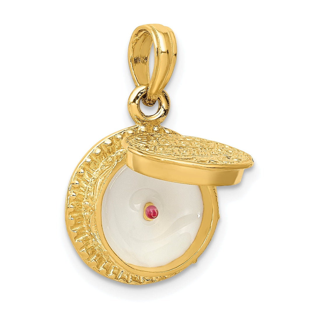 14k Yellow Gold Birthday Cake Candle Pendant.