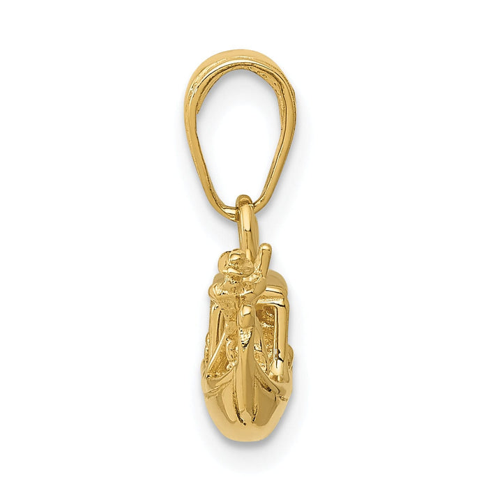 14K Yellow Gold Polished Finished Solid 3-Dimensional Gondola Charm Pendant