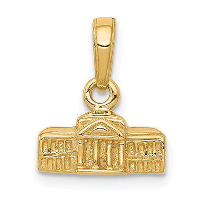 14k Yellow Gold 3-D White House Pendant at $ 212.13 only from Jewelryshopping.com