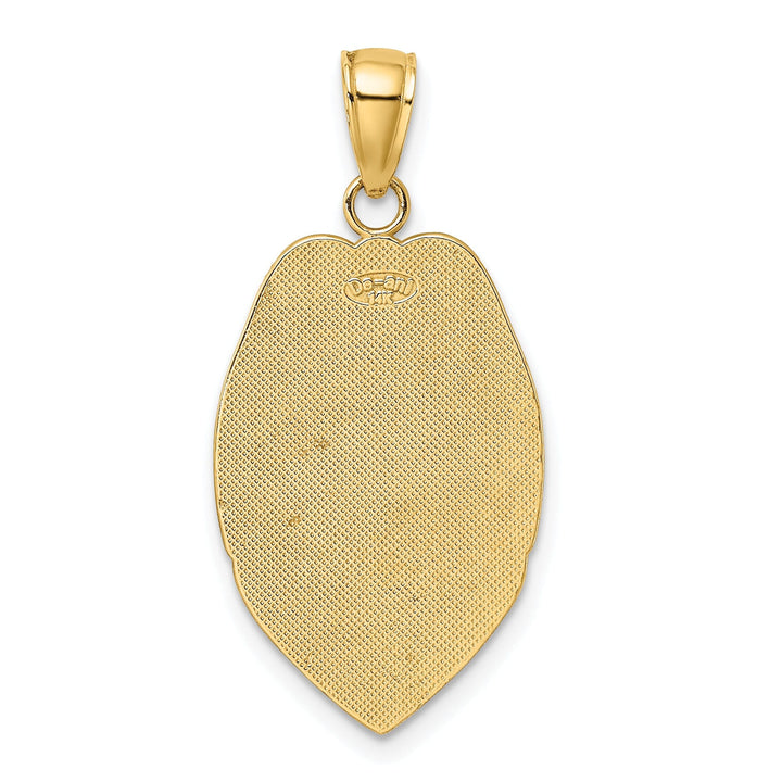 14k Yellow Gold Polished Police Badge Pendant