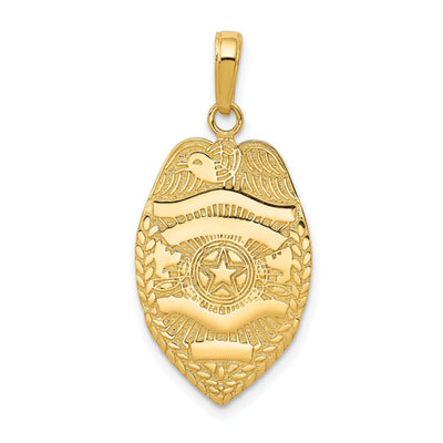 14k Yellow Gold Polished Police Badge Pendant at $ 171.04 only from Jewelryshopping.com