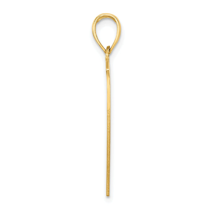 14k Yellow Gold Open Back Polished Finish Emergency Medical Technician Charm Pendant