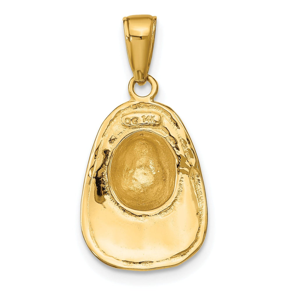 14k Yellow Gold 3-D Firefighter Hat Pendant