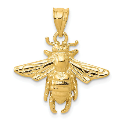 14k Yellow Gold Mens Solid Open-Backed Polished Finish Bumble Bee Charm Pendant at $ 221.17 only from Jewelryshopping.com