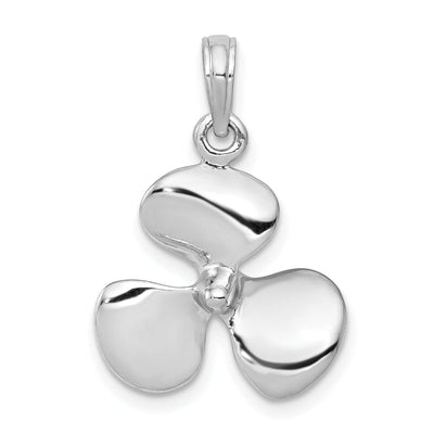 14K White Gold Polished Finished 3-D Solid Boat Propeller Charm at $ 229.11 only from Jewelryshopping.com
