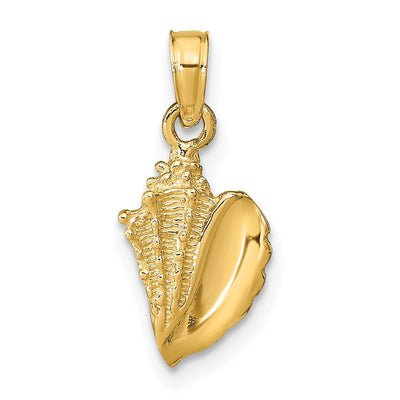 14k Yellow Gold Solid Texture Polished Finish Mens Conch Shell Charm Pendant at $ 93.38 only from Jewelryshopping.com