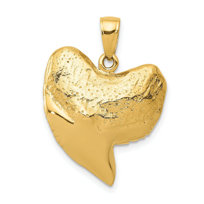 14K Yellow Gold Polished Finish Solid 3-Dimensional Shark Tooth Charm Pendant at $ 714.14 only from Jewelryshopping.com