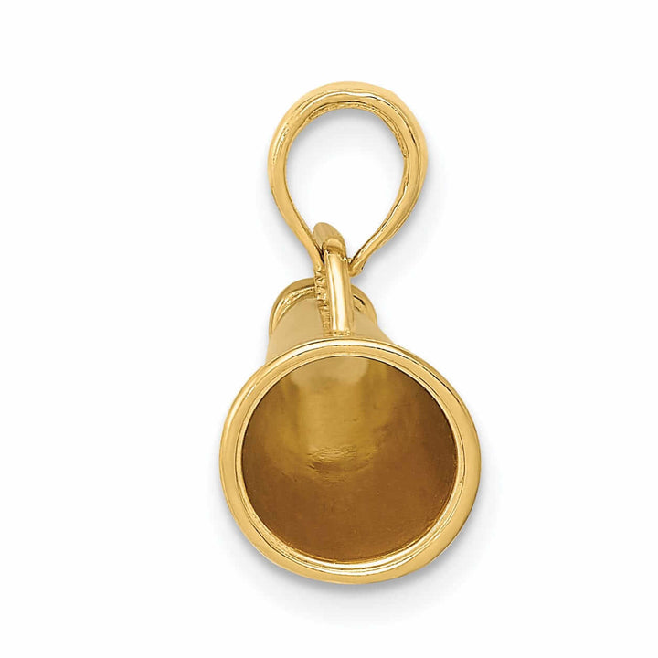 14 Yellow Gold 3D Small Megaphone Charm Pendant