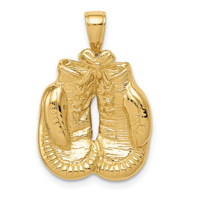 Solid 14k Yellow Gold Boxing Gloves Pendant at $ 419.83 only from Jewelryshopping.com