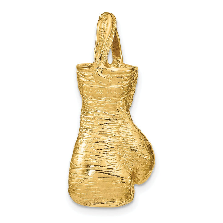 14k Yellow Gold Boxing Glove 3 D Charm Pendant