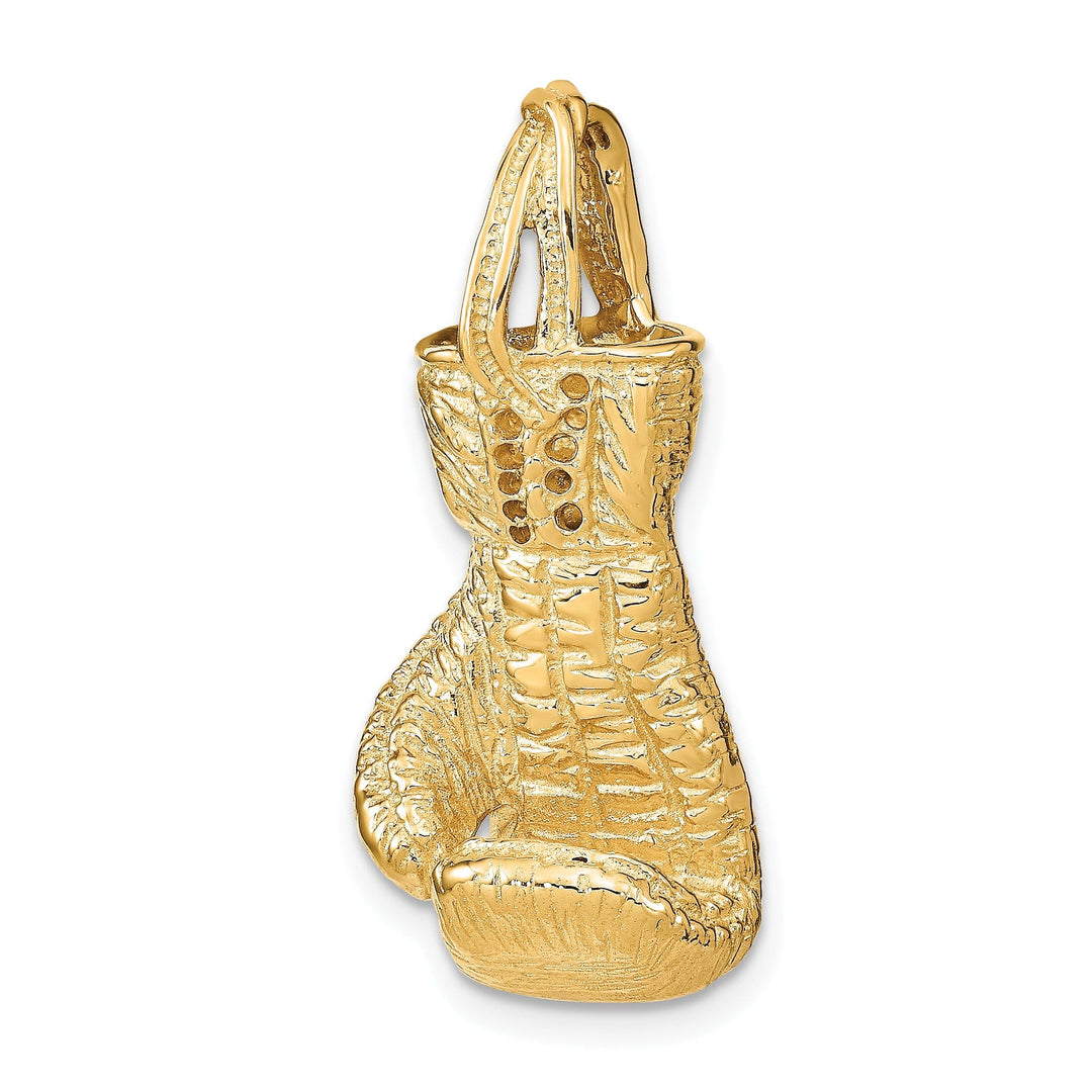 14k Yellow Gold Boxing Glove 3 D Charm Pendant