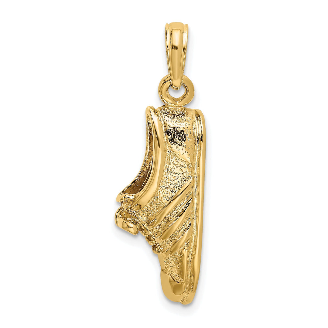 14K Yellow Gold Polished Track Shoe Charm Pendant